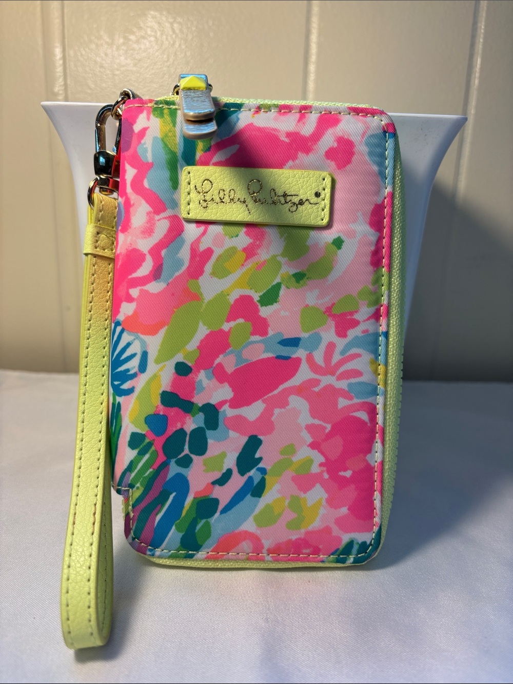 NWOT Lilly Pulitzer Zip-Around Wristlet Wallet Tropical Floral - FULL SET!